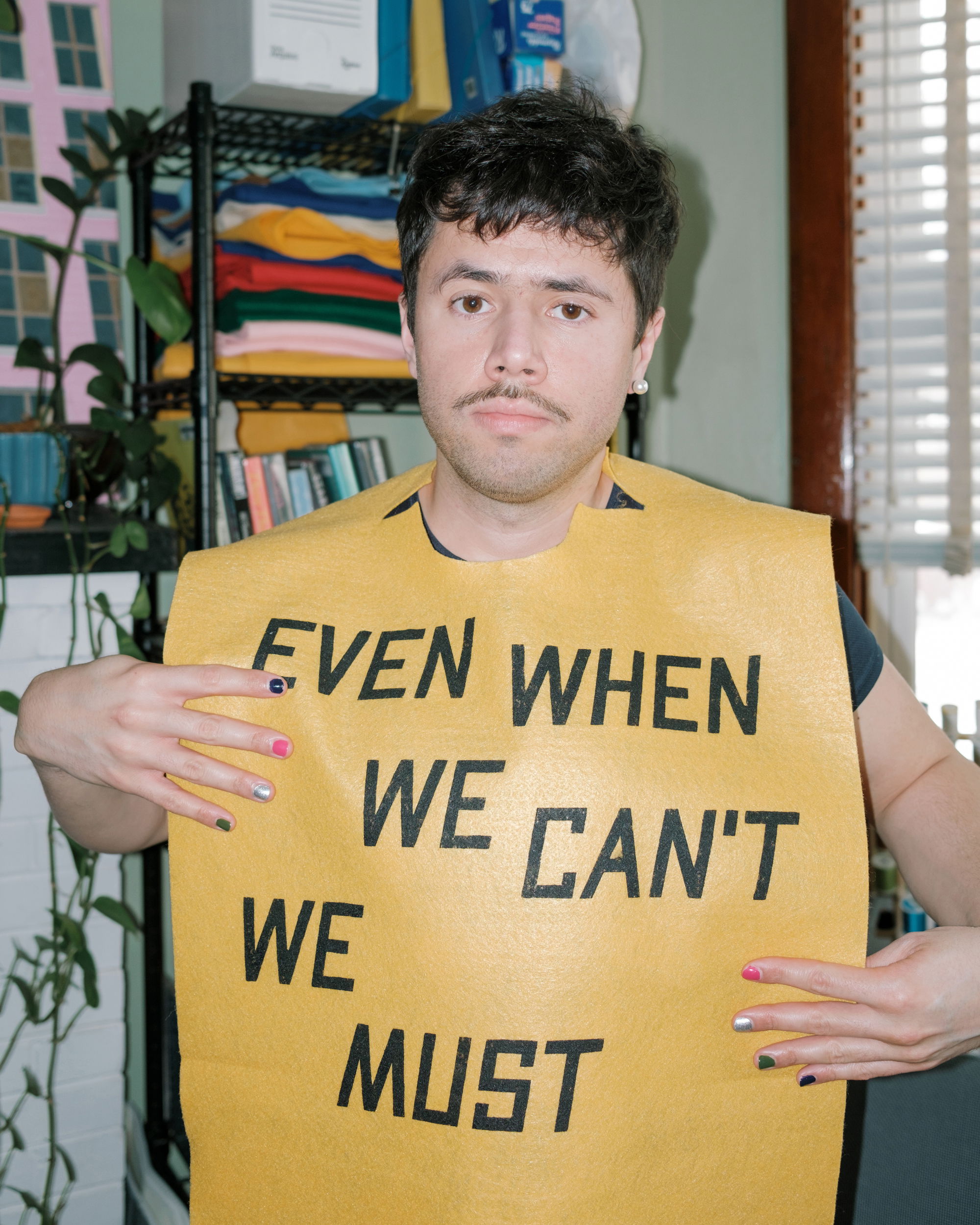 Nat Pyper, Even When..., hand-printed felt wearable (2021). Photo: Nat Pyper